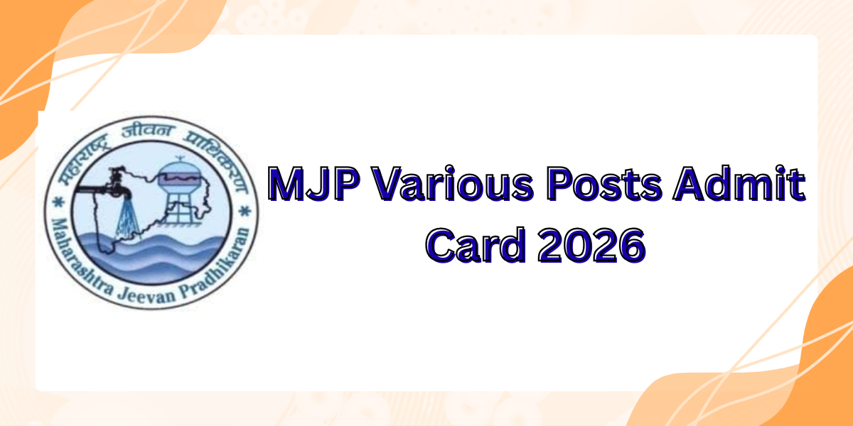 MJP Various Posts Admit Card 2026