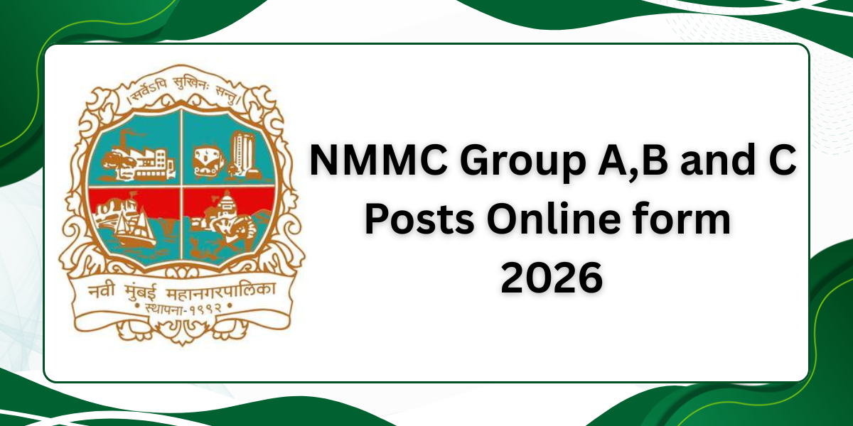 NMMC Group A, B and C Posts Online Form 2026