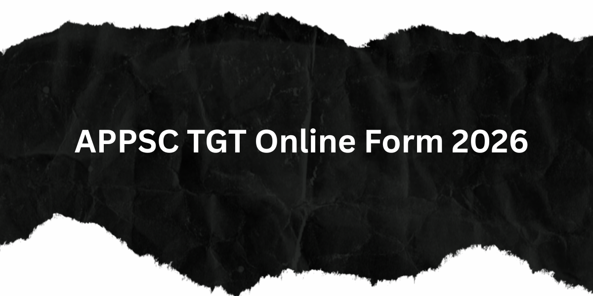 APPSC TGT Online Form 2026