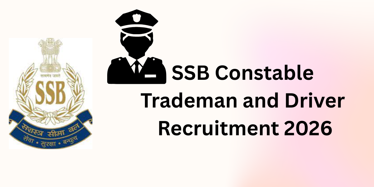 SSB Constable Tradesman and Driver Recruitment 2026