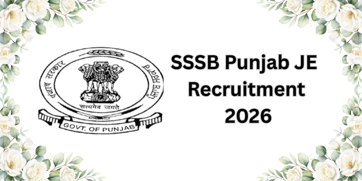 SSSB Punjab JE Recruitment 2026