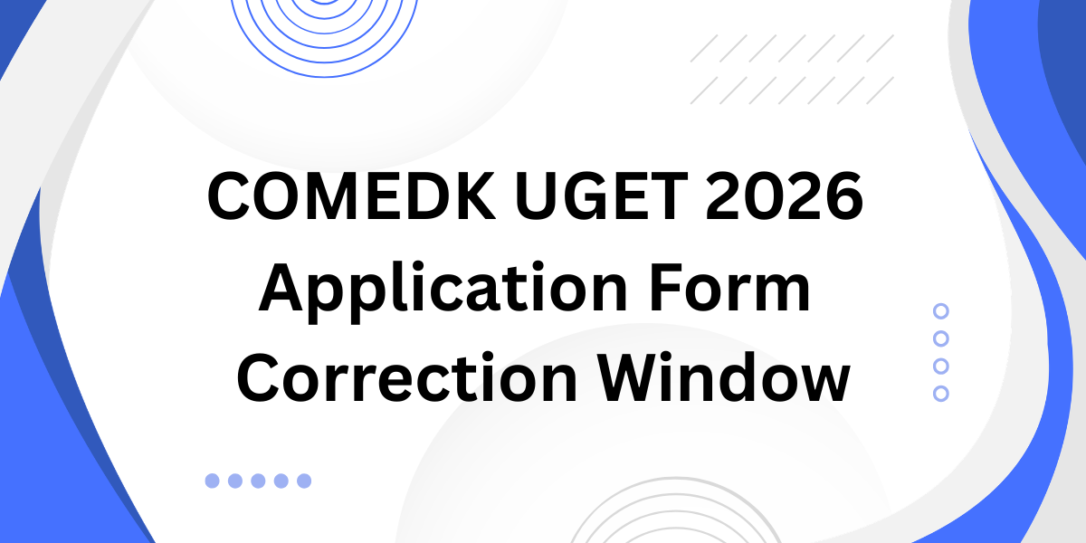 COMEDK UGET 2026 Application Form