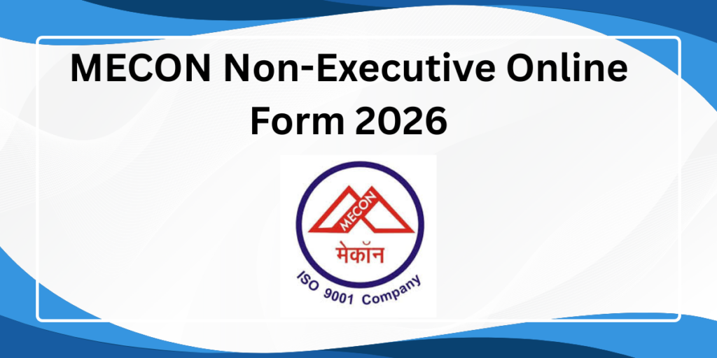 MECON Non Executive Online Form 2026