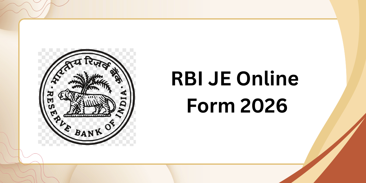 RBI JE Online Form 2026