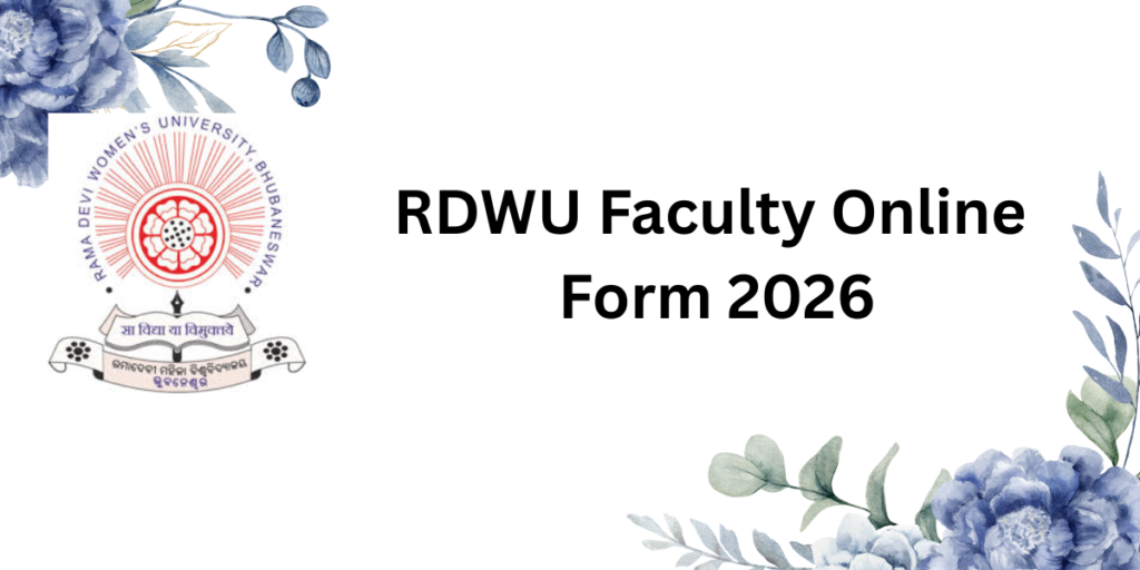 RDWU Faculty Online Form 2026