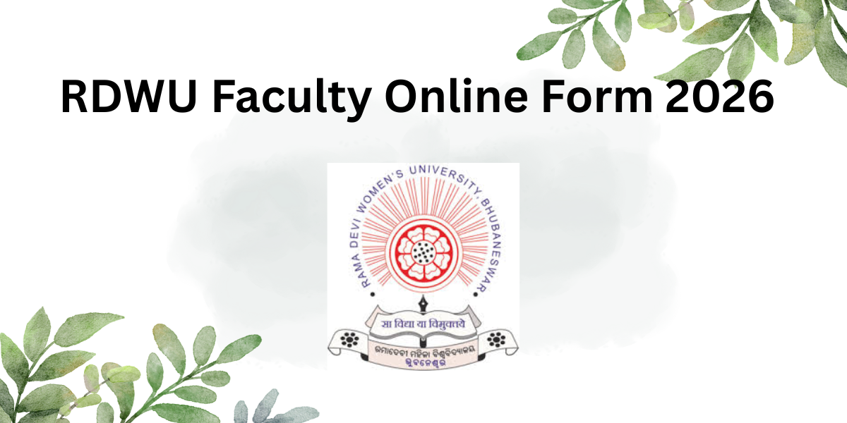 RDWU Faculty Online Form 2026