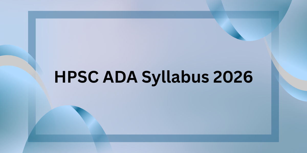 HPSC ADA Syllabus 2026