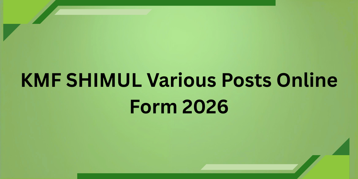 KMF SHIMUL Various Posts Online Form 2026