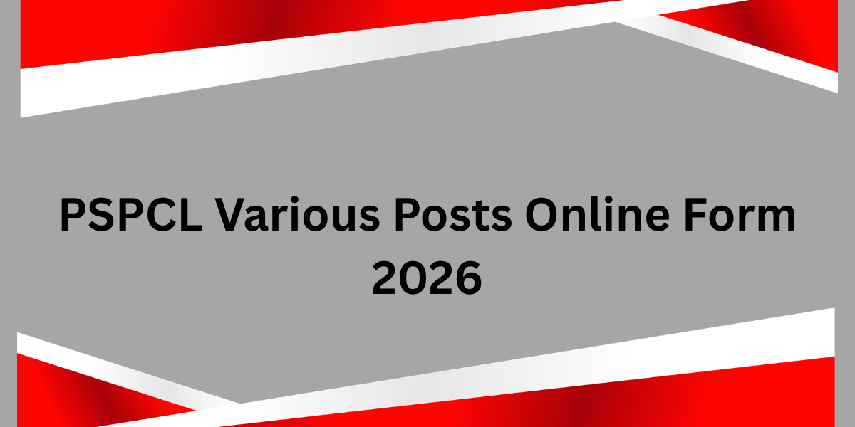 PSPCL Various Posts Online Form 2026