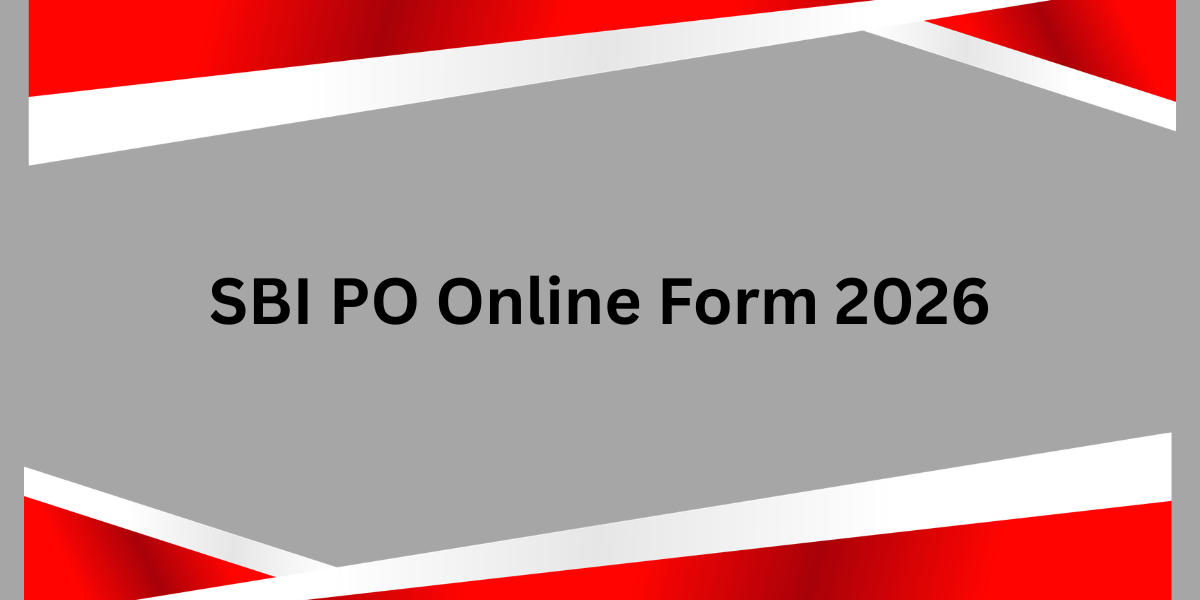 SBI PO Online Form 2026