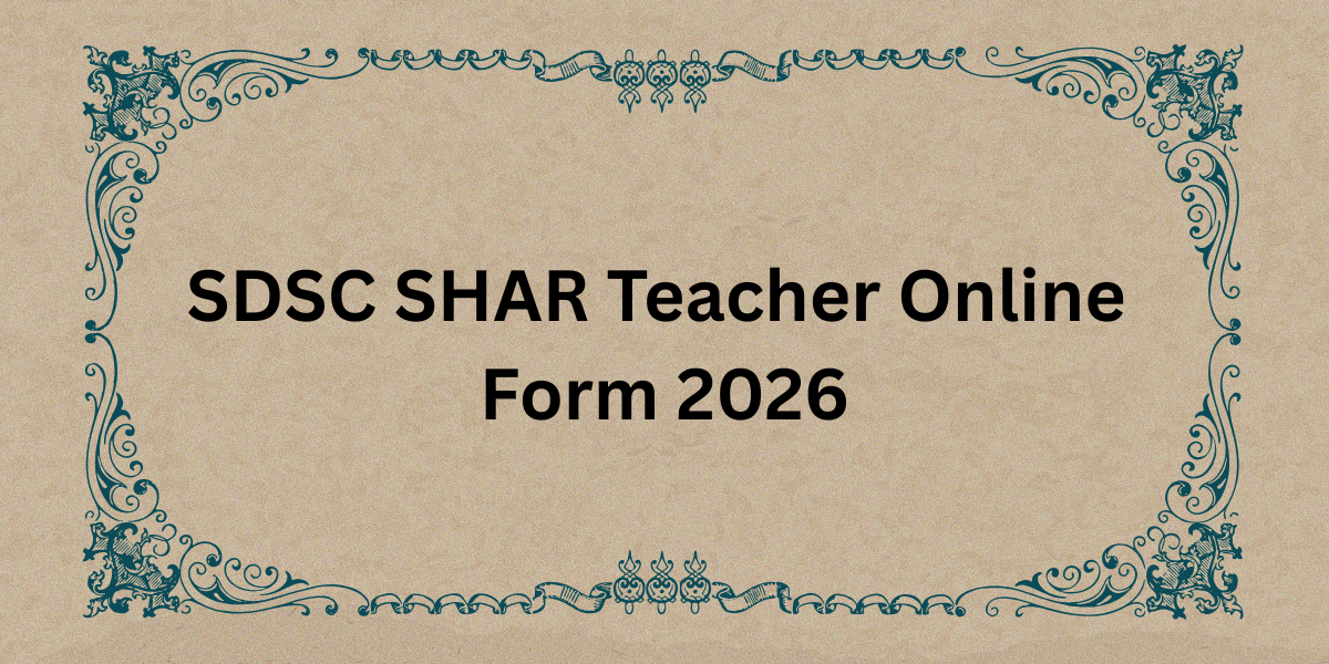 SDSC SHAR Teacher Online Form 2026
